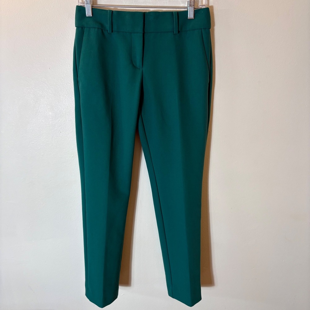 LOFT Emerald Green Slim Fit Trousers Womens Size 0 Dress Pants